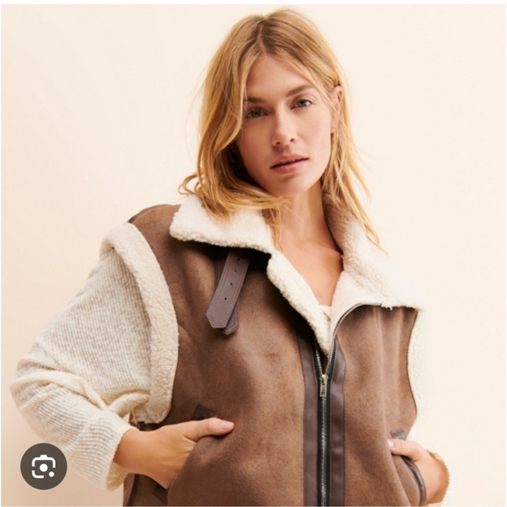 Moon River Brown and Cream Teddy Jacket - Picture 2 of 7